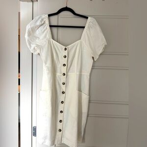Madewell White Button Dress
